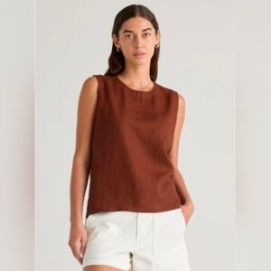 37. Quince Women's 100% European Linen Tank - Medium